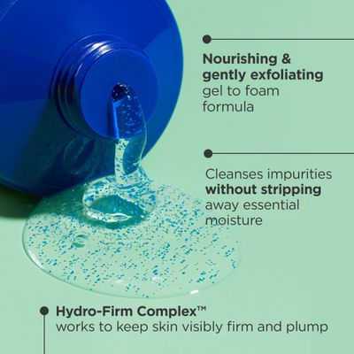 Andalou Naturals Body Wash, Deep Hydration Shower Gel, Ultra-Nourishing Skin Care for Dry Skin with Hyaluronic Acid & Ceramides, Gentle Exfoliating Body Wash for Softer, Glowing Skin, 8.5 fl oz