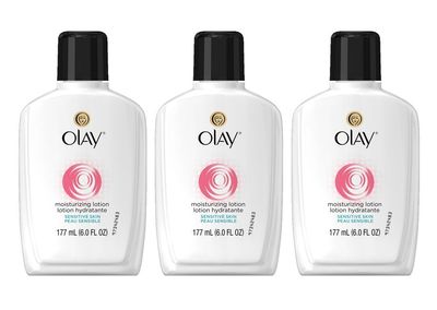 Face Moisturizer by Olay, 12-Hour Hydration with Aloe, Moisturizing Facial Lotion for Sensitive Skin - 6 Oz (Pack of 3) Packaging may Vary