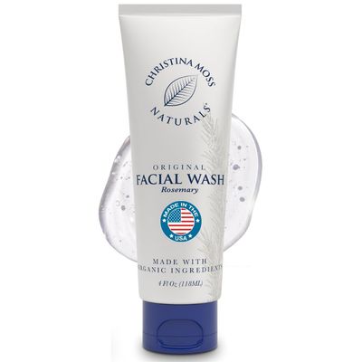 Christina Moss Naturals Rosemary Face Wash from Plant Extracts &amp; Essential Oils, Gently Cleans Excess Oils, Dirt and Debris from the Skin with Rosemary, Aloe Vera and Shea Butter, 4oz