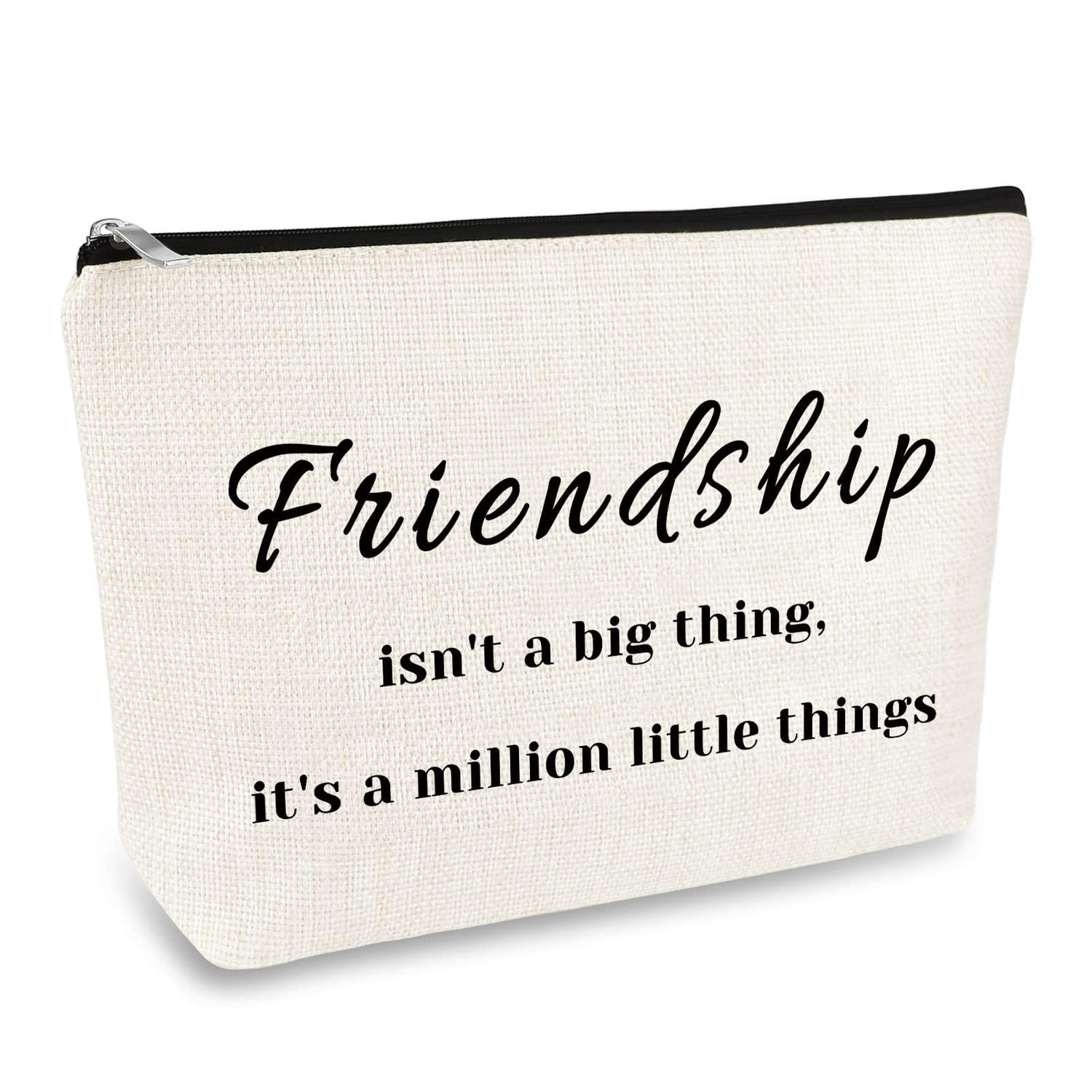 Friendship Gifts for Women Girls Best Friend Gift Makeup Bag Soul Sister Gift Cosmetic Bag Graduation Wedding Birthday Gifts for Her Friend BFF Female Bestie Cosmetic Pouch Case Travel Toiletry Bag