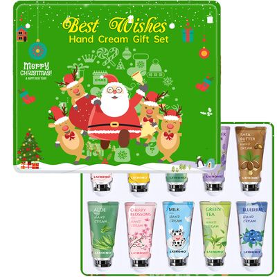 DBEAUTYM 10 Pack Christmas Gifts Hand Cream Set,Christmas Gifts for Women,Stocking Stuffers for Teen Girls Party Gifts Travel Size Lotion Shea Butter Hand Cream for Dry Hands,10 Different Fragrances