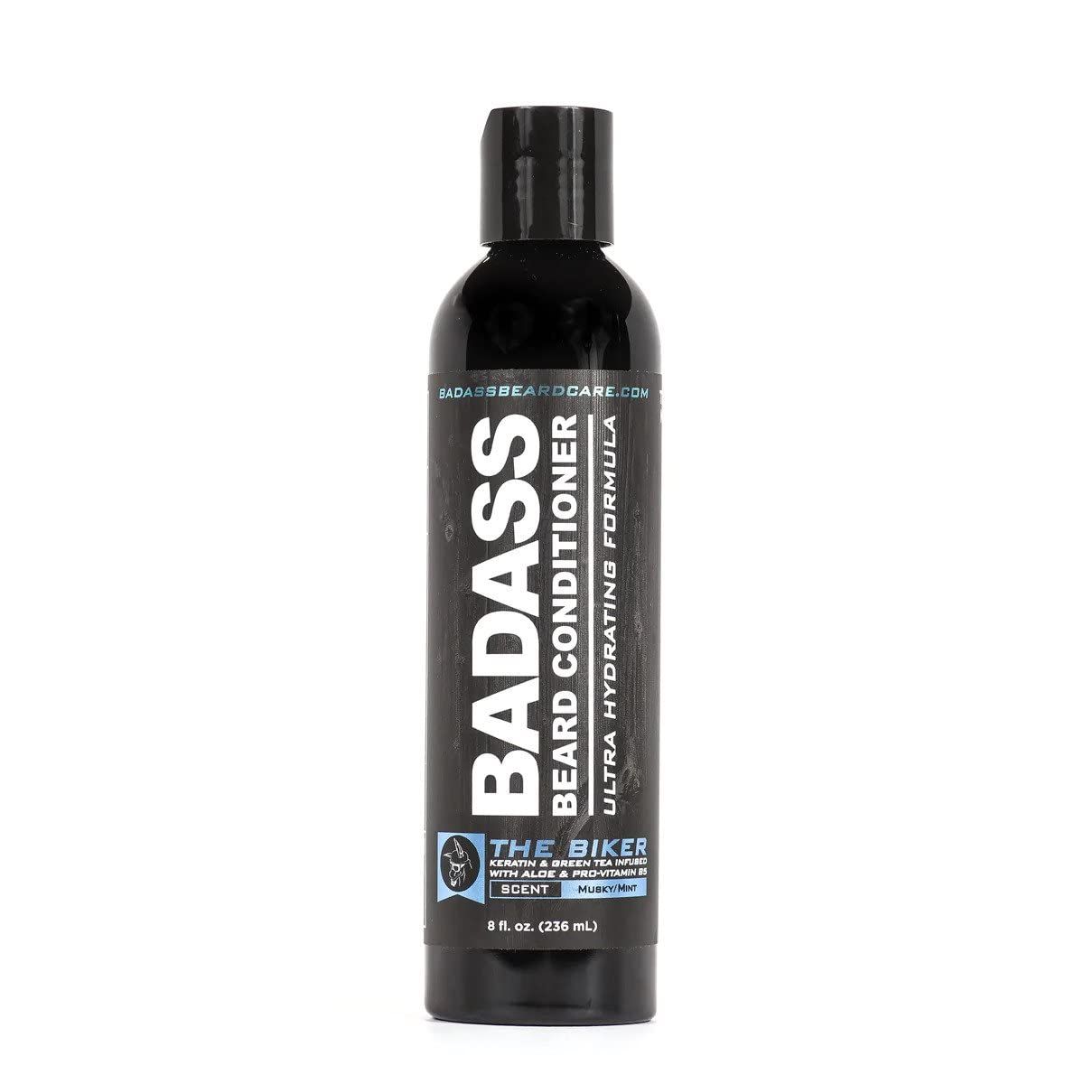 Badass Beard Care Beard Conditioner For Men - THE BIKER, 8 oz - Made of Natural Ingrediens for Healthy, Soften and Itchness Free Beard and Mustache