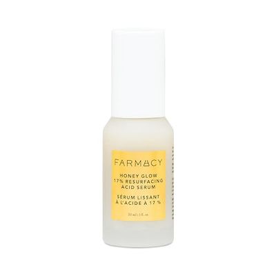Farmacy Face Exfoliator Serum - Honey Glow 17% AHA + BHA Liquid Exfoliant and Salicylic Acid Serum - Resurfacing Serum for Reduced Pore Visibility + Texture - Hydrates Skin for an Overall Glow (30ml)