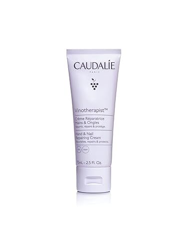 Caudalie Vinotherapist Hand and Nail Cream with Shea Butter and Grapeseed Oil, Vegan and Dermatologically Tested, 75 mL