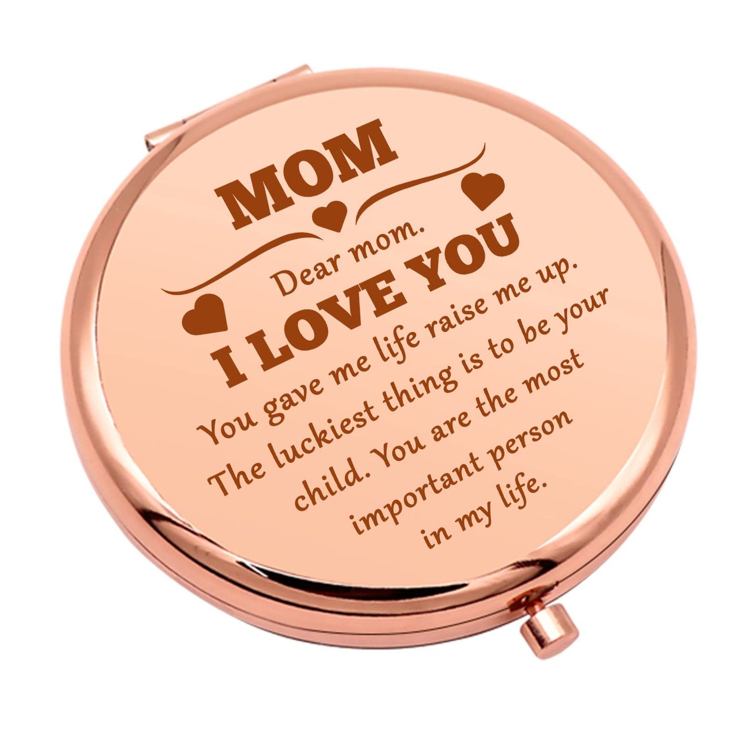 Birthday Gifts for Mom from Daughters Compact Mirror Funny Moms Gifts Presents Best Mom Ever Gifts Thank You Gifts Folding Makeup Mirror for Mother Day Birthday Christmas Thanksgiving Gifts