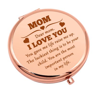 Birthday Gifts for Mom from Daughters Compact Mirror Funny Moms Gifts Presents Best Mom Ever Gifts Thank You Gifts Folding Makeup Mirror for Mother Day Birthday Christmas Thanksgiving Gifts