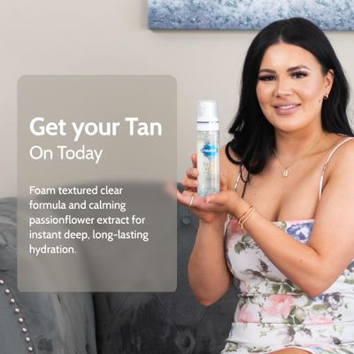 Fake Bake Foam Tanning Water Self Tanner Instant Glow with Hydrating Passion Flower Rejuvenation - Natural Looking Sunless Bronzing for Women &amp; Men - 6.7 oz