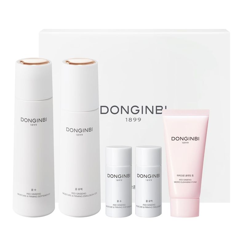 Donginbi Red Ginseng Moisturizing &amp; Firming Skin Care Set New - New Years Gifts for Women, Antioxidant Serum for Face, Korean Red Ginseng Skin Care