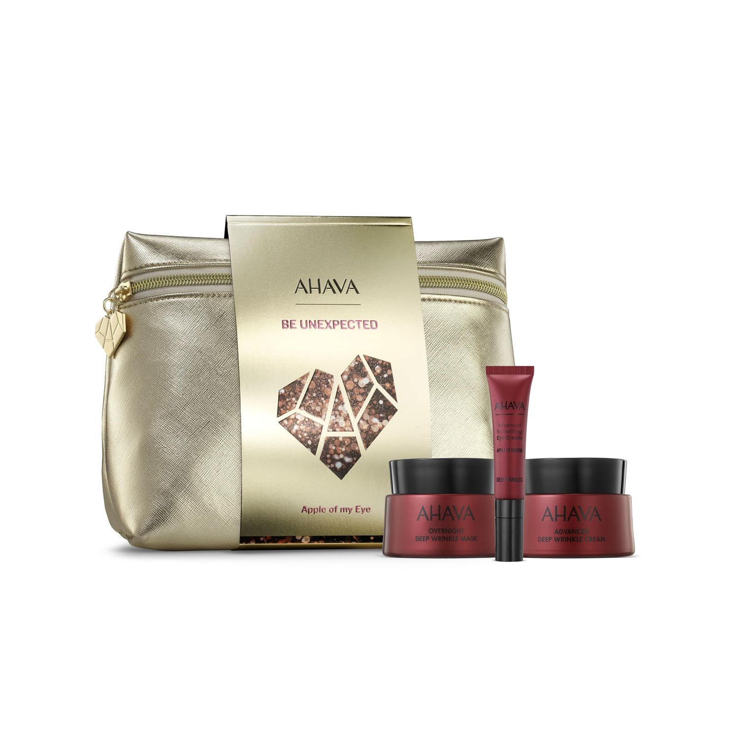 AHAVA Apple of my Eye Gift Set - Includes Advanced Deep Wrinkle Cream 1.7 Fl.Oz, Overnight Deep Wrinkle Mask 1.7 Fl.Oz &amp; Advanced Smoothing Eye Cream 0.5 Fl.Oz, enriched with exclusive Osmoter