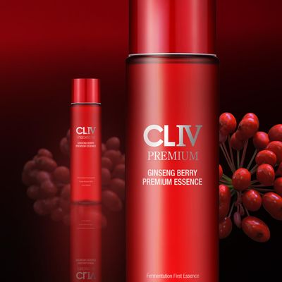 CLIV Ginseng Berry Premium Essence, Facial Moisturizing Toning Essence for Dry and Dull Skin, Refreshing Hydration, Healthy-Looking Glow, Authentic Korean Skincare (6.08 Fl Oz (Pack of 1))