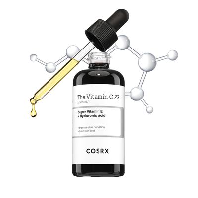 COSRX Pure Vitamin C 23% Serum with Vitamin E &amp; Hyaluronic Acid, Brightening &amp; Hydrating Facial Serum for Fine Lines, Uneven Skin Tone &amp; Dull Skin, 0.7oz/20g, Korean Skin Care