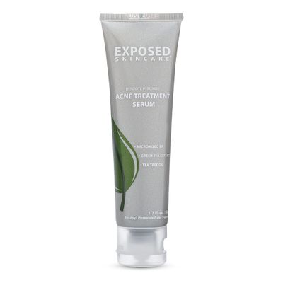 Exposed Skin Care Acne Treatment Serum Step 3 - Quickly Reduces Pimple Size and Redness - 12 Hour Spot Treatment - 3.5% Benzoyl Peroxide, Natural Green Tea &amp; Tea Tree Oil