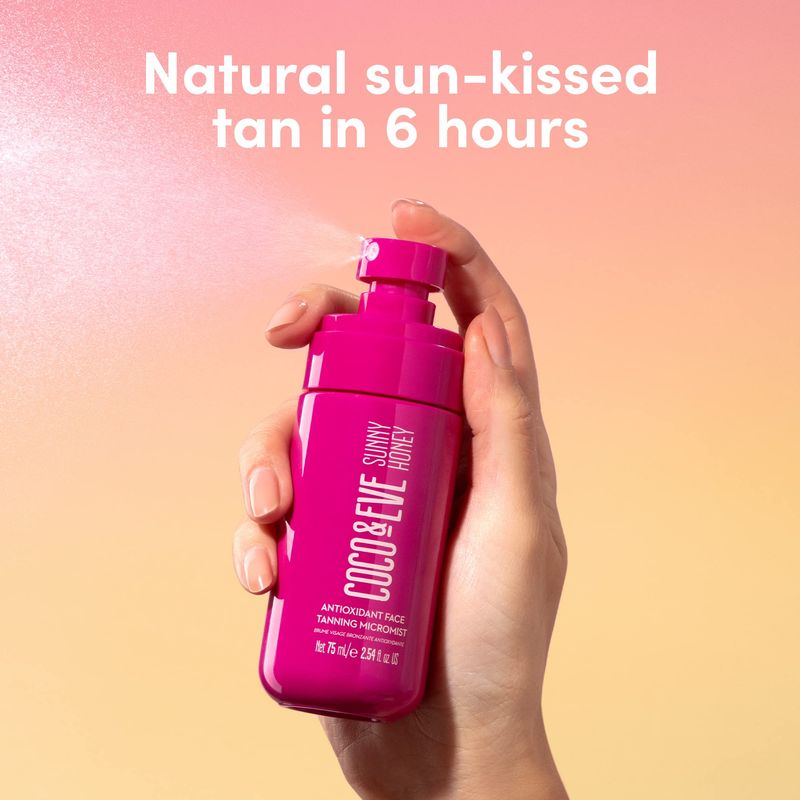 Coco &amp; Eve Antioxidant Face Tanning Micromist. Sunless Self Tanning Face Mist with Antioxidants to Boost Hydration. Quick, Flawless, Streak Free Face Tan. (2.54 fl oz) / (75ml)