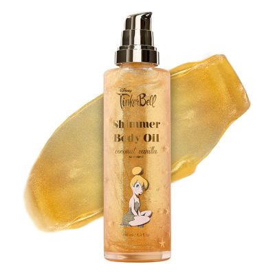 Belle Maison Disney Skin Care with Coconut Vanilla - Luxurious Skin Care Infused with Coconut Oil, 190ML/6.4 FL OZ, Tinker Bell Body Oil