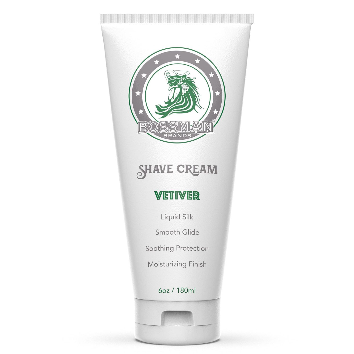 Bossman Liquid Silk Shaving Cream - Travel Shave Cream Sensitive Skin, Smooth Glide, Soothing Protection, Moisturizing Finish (Stagecoach)