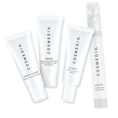 COSMEDIX Combination Skin Concern Travel Kit, Decongest &amp; Balance, Helps Exfoliate &amp; Hydrate, Oily &amp; Blemish-Prone Skin, Cruelty &amp; Gluten Free
