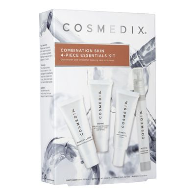 COSMEDIX Combination Skin Concern Travel Kit, Decongest &amp; Balance, Helps Exfoliate &amp; Hydrate, Oily &amp; Blemish-Prone Skin, Cruelty &amp; Gluten Free