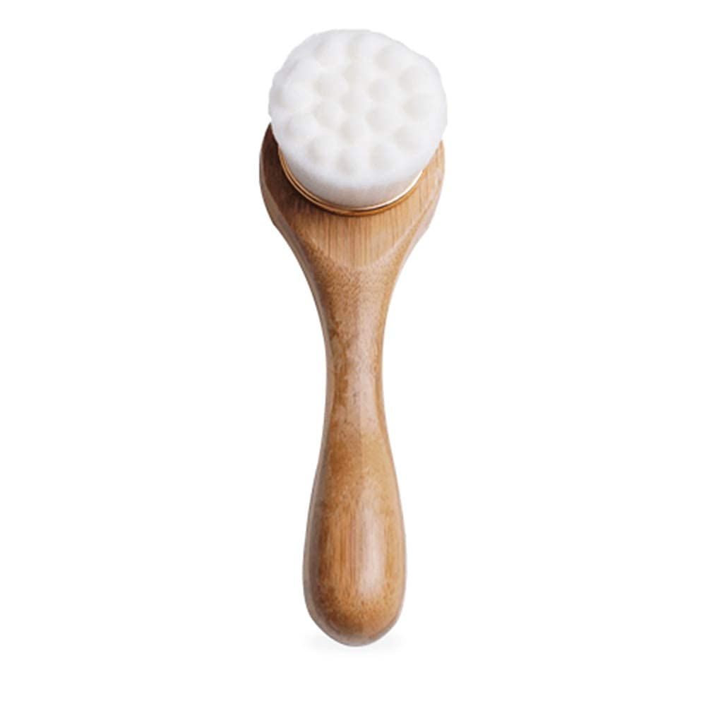 Alana Mitchell Bamboo Facial Cleansing Brush - Ultra Soft Face Scrubber - Deep Cleansing &amp; Exfoliating Face Brush - Manual Scrub Facial Brush - Powerful Facial Skin Care Products for Youthful Skin