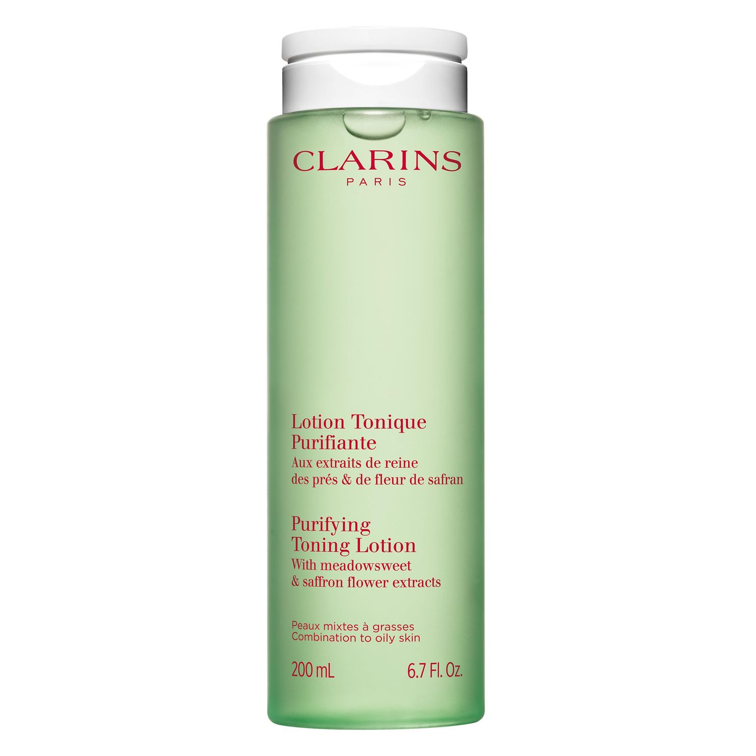 Clarins Purifying Toning Lotion | Less Oily Skin After 14 Days of Use* | Cleanses, Hydrates, Purifies, Mattifies and Balances Skin&#39;s Microbiota | Contains Witch Hazel | Combination To Oily Skin Types