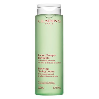 Clarins Purifying Toning Lotion | Less Oily Skin After 14 Days of Use* | Cleanses, Hydrates, Purifies, Mattifies and Balances Skin&#39;s Microbiota | Contains Witch Hazel | Combination To Oily Skin Types