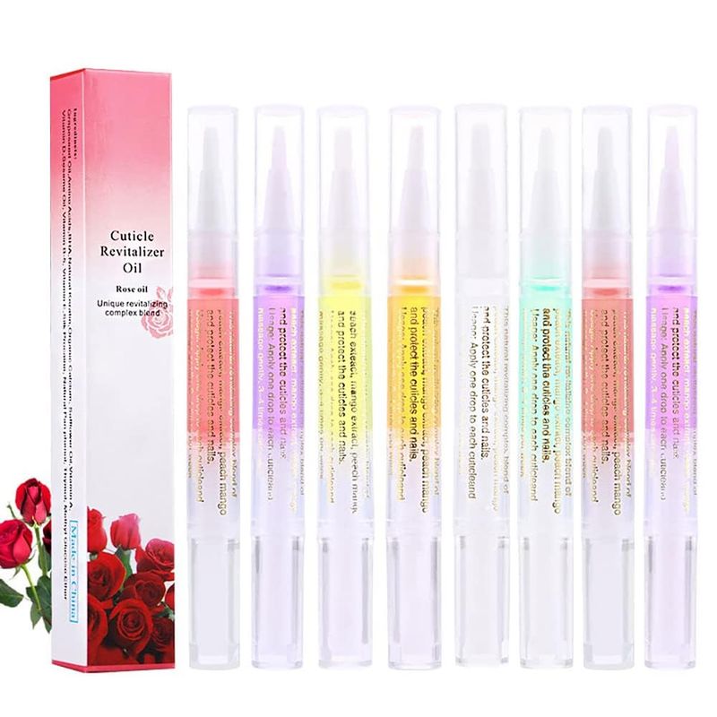 AIJIMEI 8pcs Cuticle Oil Pens Cuticle Oil Nail Oil Cuticle Nail Nutrition Oil Cuticle Oil Pen for Nails Moist Nail Repair Nail Care Essential Oil Moist