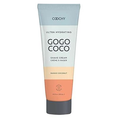 Coochy Ultra Hydrating Shaving Cream | Prevents Irritation, Bumps &amp; Dry Skin | Doubles as Hair Conditioner | Coconut Oil, Tea Tree Oil, Jojoba Oil, Shea Butter &amp; Aloe Vera | Mango Coconut 8.5oz/250mL