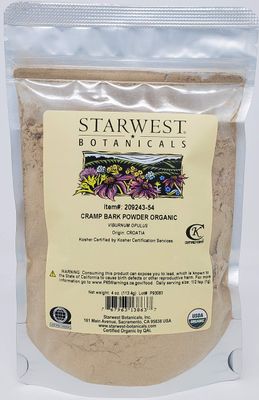 CRAMP BARK POWDER ORG 4 OZ