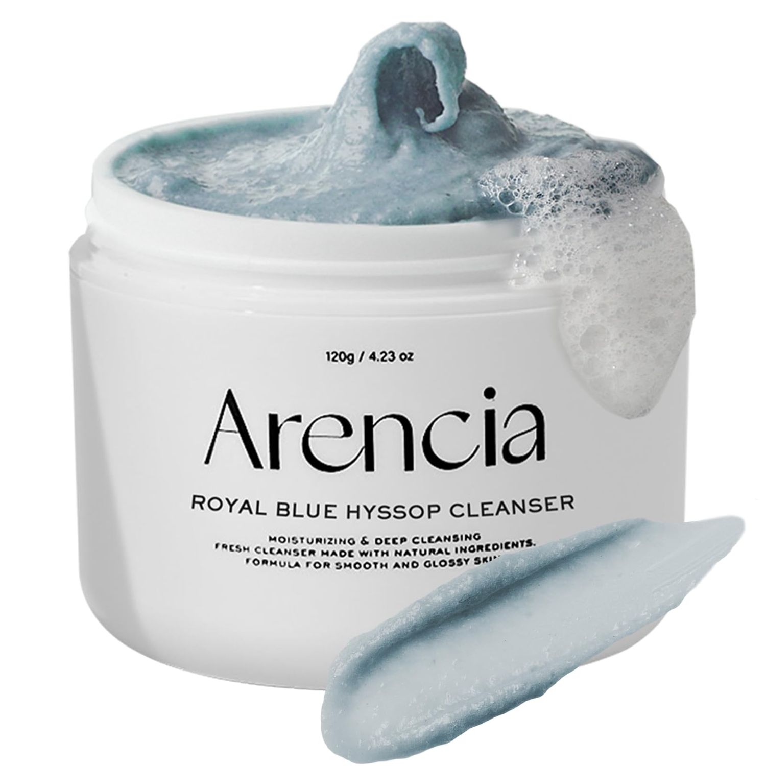 Arencia Hyssop Brightening &amp; Deep-Cleansing Face Scrub &amp; Exfoliator - All Skin Types, For Sebaceous Filaments &amp; Blackheads (4.23oz)