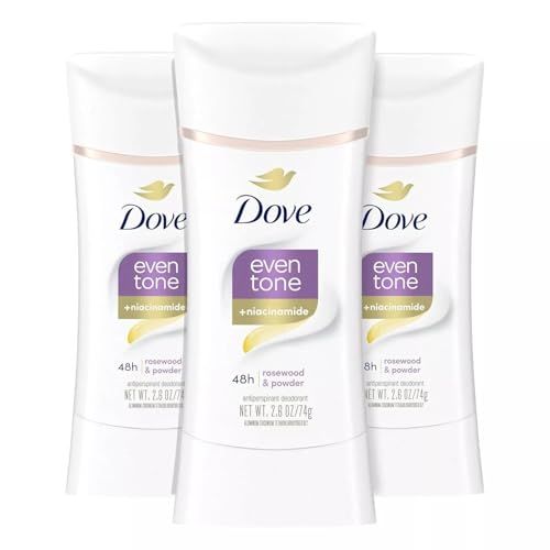 Dove Even Tone Antiperspirant Deodorant for Uneven Skin Tone Restoring Powder Sweat Block for All-Day Fresh Feeling 2.6 oz 3 Count
