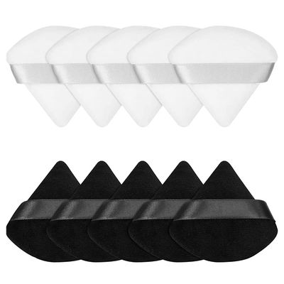10pcs Triangles Powder Puffs, Easy Cleaning Sponge Face Makeup Puff for Loose Powder Foundation, Skin Friendly Soft Face Makeup Puffs for All Skin Types, Practical Cosmetic Tool for Makeup Lovers