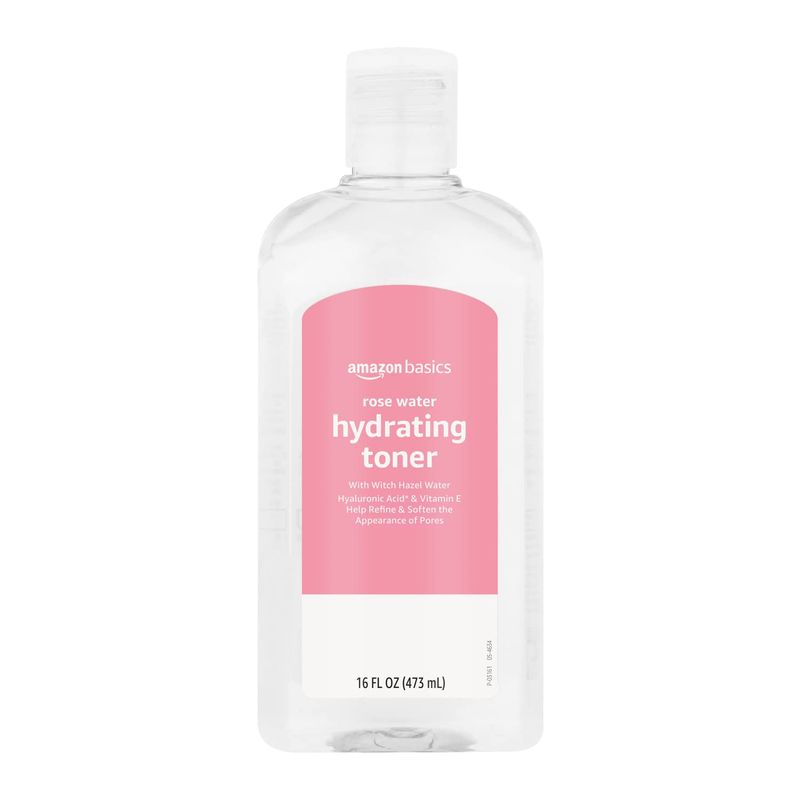 Amazon Basics Rose Water Hydrating Toner, 16 Fluid Ounces, 1-Pack