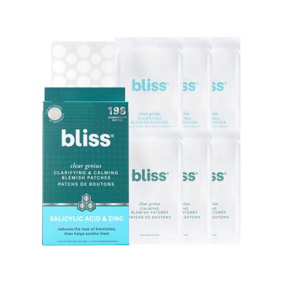 Bliss Clear Genius Blemish Patches - Salicylic Acid &amp; Zinc for Fast Relief &amp; Prevention, Clarifying Spot Treatment - 3 Pack