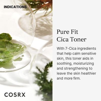 COSRX Pure Fit CICA Toner, 150ml / 5.07 fl.oz | Soothing Korean Toner for Sensitive Skin | Centella Asiatica Facial Toning Water | Korean Skin Care, Not Tested on Animals, Sulfates Free, Paraben Free