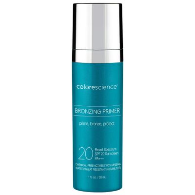 Colorescience Bronzing Primer SPF 20, Water Resistant Mineral Sunscreen, Broad Spectrum SPF 20 UVA/UVB Skin Protection, 1 Fl Oz (Pack of 1)