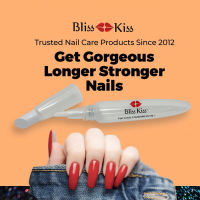 Bliss Kiss Refillable Cuticle Oil Pen for Nails - Empty 8 ml Squeeze Nail Oil Pen with brush applicator from 1-Pack