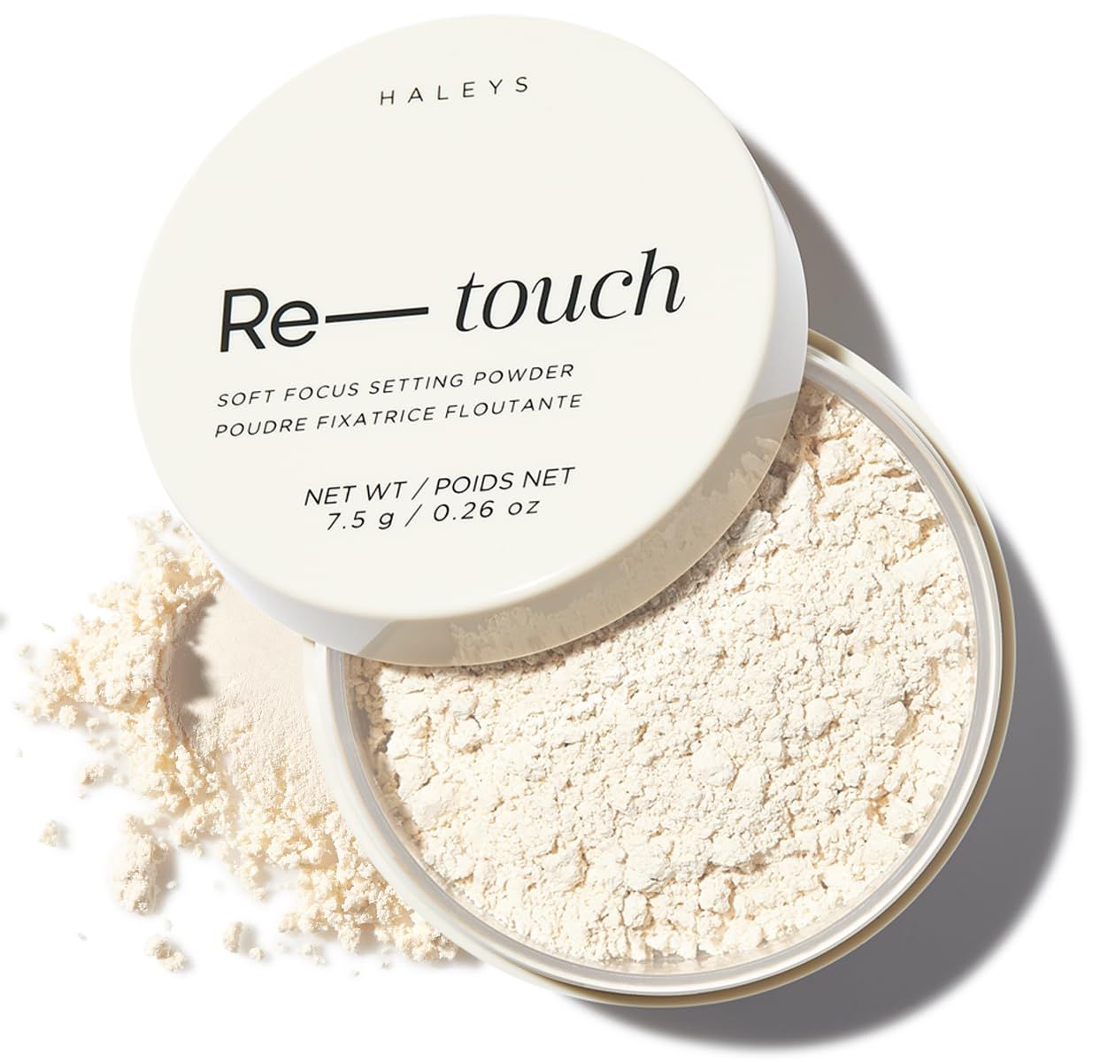HALEYS Re-touch Setting Powder VEGAN + CRUELTY-FREE, Ultra-Blurring, Lightweight, Non-Caking, Nourishes, Smoothens for Filter-Like Finish, Soft Focus Translucent Loose Powder (Fair Shade)