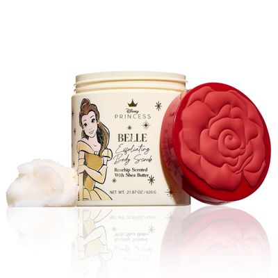 Disney Beauty &amp; The Beast Princess Belle Scrub 21.87 oz, Belle Maison, Skincare Essential, Luxurious Body Scrub Exfoliator for Selfcare Routine, Renew Exfoliator Scrub