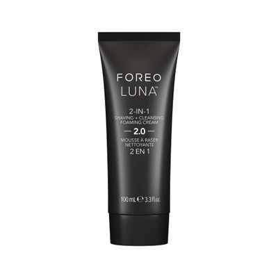 FOREO LUNA 2-in-1 Shaving Cream + Cleansing Foaming Cream - Pore Minimizer - Face Wash - Vitamin E - Clean Skin &amp; Shaving Comfort - Vegan - No Razor Burn - All Skin Types - 3.3 fl.oz