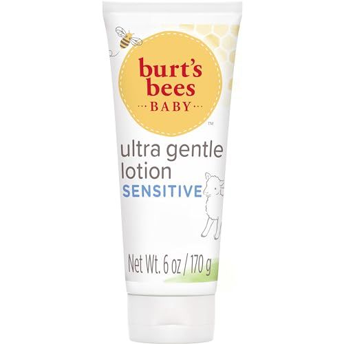 Burt&#39;s Bees Baby Ultra Gentle Lotion with Aloe for Sensitive Skin, Pediatrician Tested, 99.0% Natural Origin, 6 Ounces