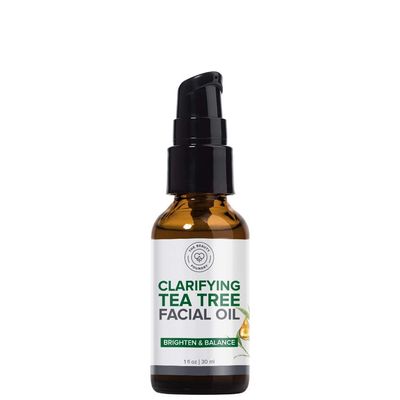 Beauty Foundry Clarifying Tea Tree Facial Oil, Targets Acne and Uneven Skin Tone, Antioxidant-Rich Beauty Oil, 1-fl oz/30ml (1 Pack)