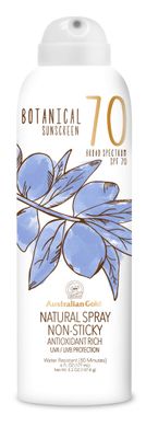 Australian Gold Botanical SPF 70 Natural Sunscreen Spray, Broad Spectrum Sunblock, Formulated with Antioxidants-Rich and Natural Native-Australian Ingredients, Citrus Oasis Fragrance, 6 Fl Oz