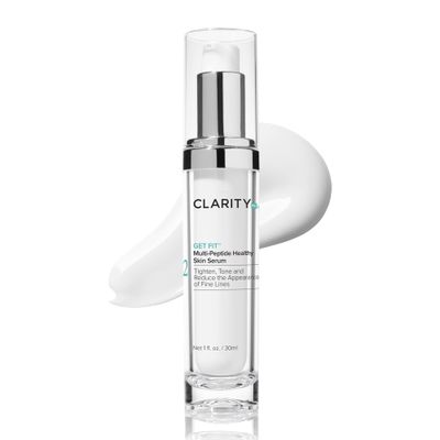 ClarityRx Get Fit Multi-Peptide Healthy Skin Serum, Natural Plant-Based Anti-Aging Treatment for Fine Lines &amp; Wrinkles (1 fl oz)