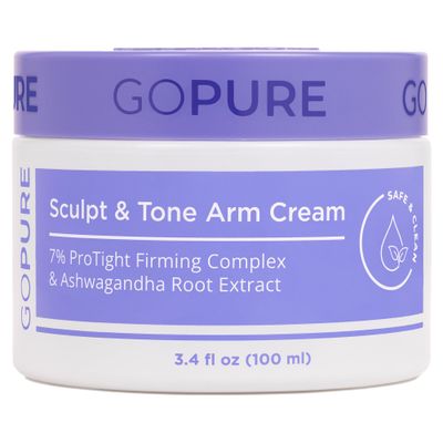 goPure Sculpt &amp; Tone Arm Cream - Firming And Tightening Cream For The Arms, Smooths The Look Of Wrinkles, Deeply Hydrates, Firms The Look Of Crepey Texture On The Arms