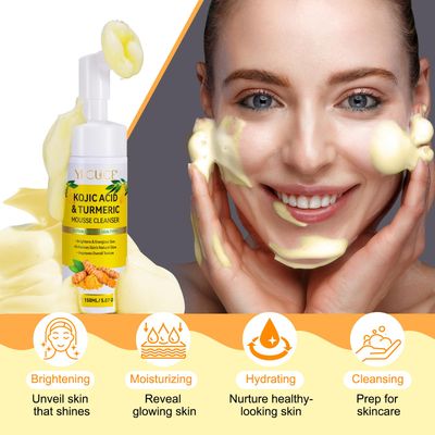 A r b c r n Turmeric Cleansing Mousse,Kojic Acid Facial Cleanser for Fce Wash and Firming Skin,Remove Excess Keratin-Deep Clean Pores 150ML