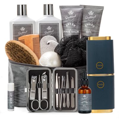 Grooming Kit for Men, Mens Gifts Skin Care Set, Beard Kit Skin Care for Men, Gifts for Boyfriend, Bubble Skincare Set, Anniversary Gifts for Men, Dad