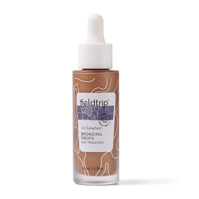 Fieldtrip Go Sunwhere Bronzing Drops with Malachite, Clean, Vegan &amp; Cruelty-Free Skincare, 1oz
