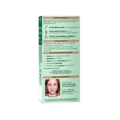 Garnier Skin Naturals Combination to Oily Hyaluronic Aloe All-in-1 BB Light Cream, 50ml