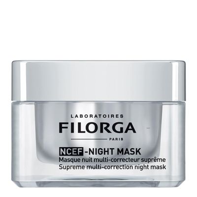 Filorga NCEF-Night Mask Cream, Anti Aging Night Time Face Mask with Hyaluronic Acid and Collagen to Reduce Wrinkles, Boost Firmness, &amp; Revive Skin Radiance, 1.69 fl. oz., 1 Count (Pack of 1)