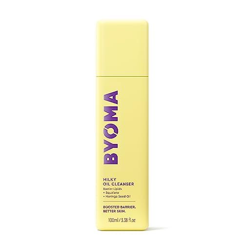 BYOMA Milky Oil Cleanser - Hydrating Facial Cleanser for Skin Barrier Repair - Tri-Ceramide Face Wash for Sensitive Skin &amp; All Skin Types - Deeply Hydrated Skin, No Oily Residue - 3.38 fl oz