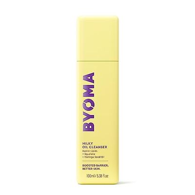 BYOMA Milky Oil Cleanser - Hydrating Facial Cleanser for Skin Barrier Repair - Tri-Ceramide Face Wash for Sensitive Skin &amp; All Skin Types - Deeply Hydrated Skin, No Oily Residue - 3.38 fl oz